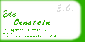 ede ornstein business card